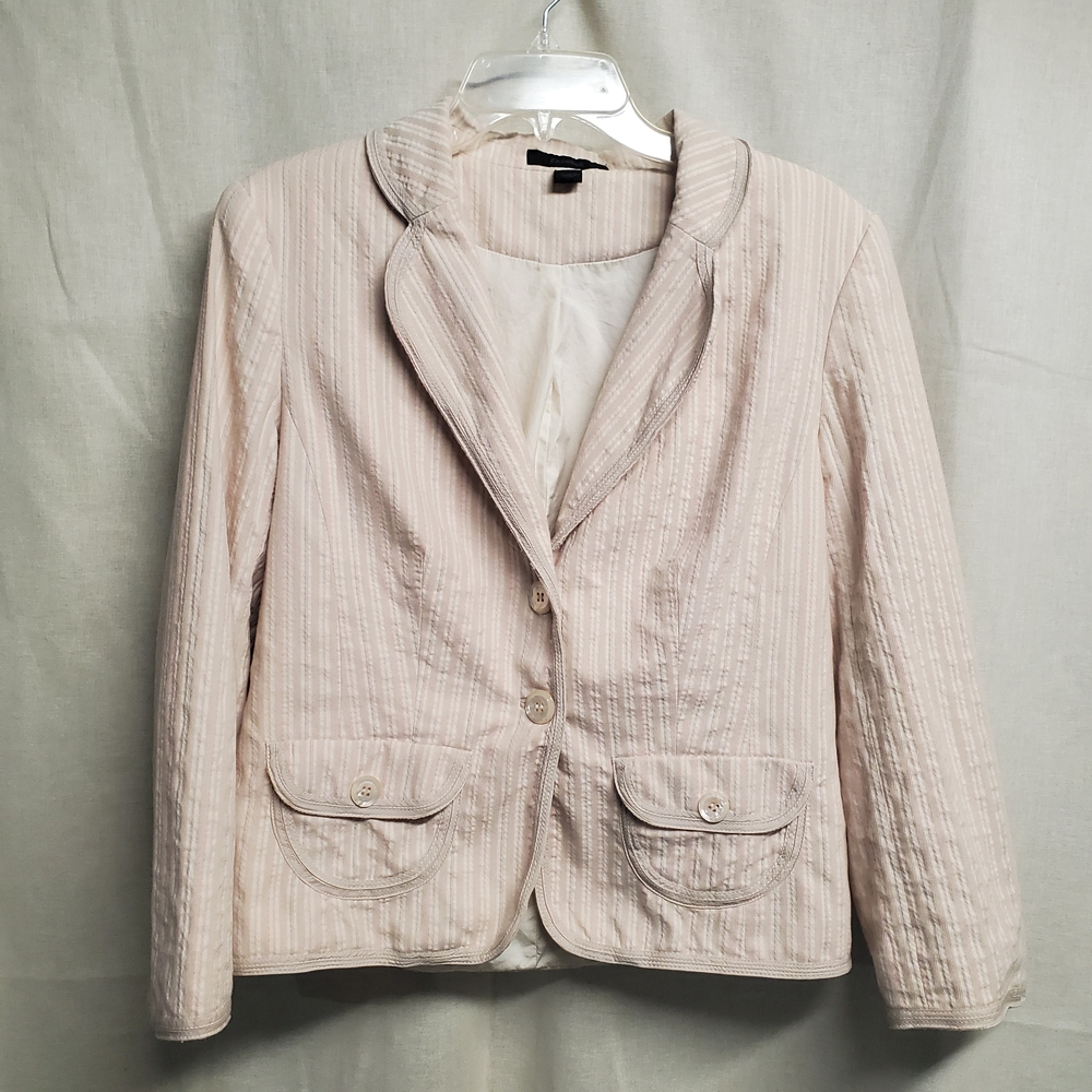 Express Light Pink Textured Blazer